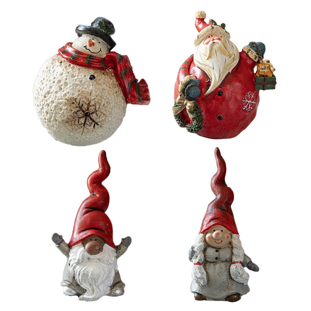 Vánoční malované pryskyřičné ozdoby trpaslíků Vánoční dekorace Doplňky Rekvizity pro rozvržení stolní scény