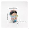 Hui'an Female Woman Figurine Miniature Cartoon Collectible Desk Ornament for Journeyers,