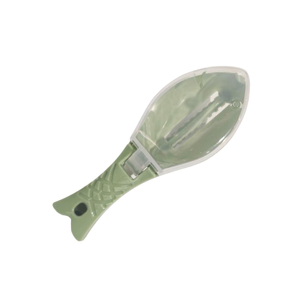 

PP Fish Scaler Handheld Replacement Reusable Nonslip Handle Washable Hanging Scale Remover Tool Accessories with Lid blue