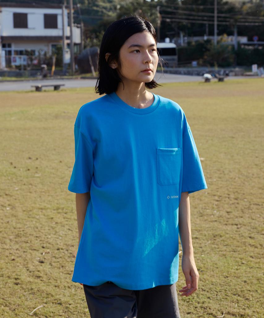 Hellinogseuweeo Pocket Short Sleeve T-Shirt_Cyan Blue