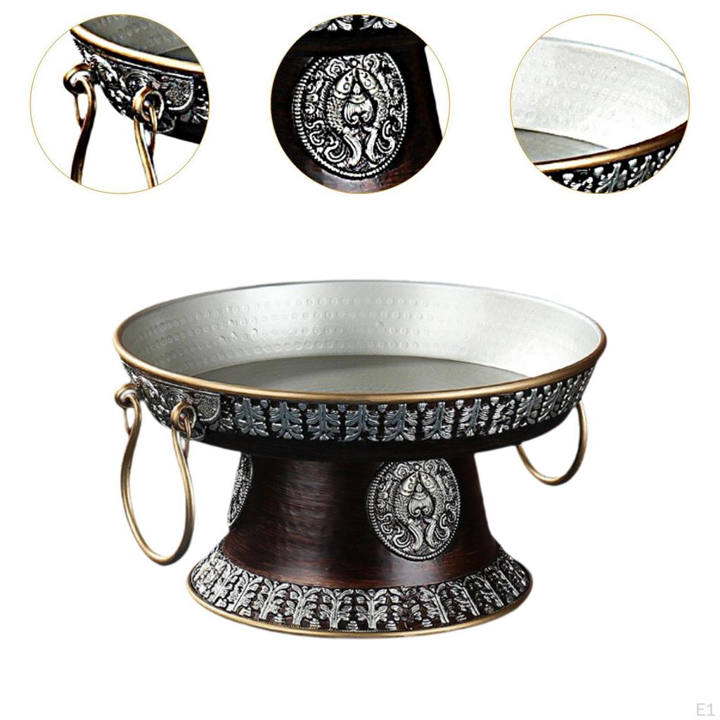 Decorative Fruit Dish, Offering Bowl for Altar Supplies, Tibetan