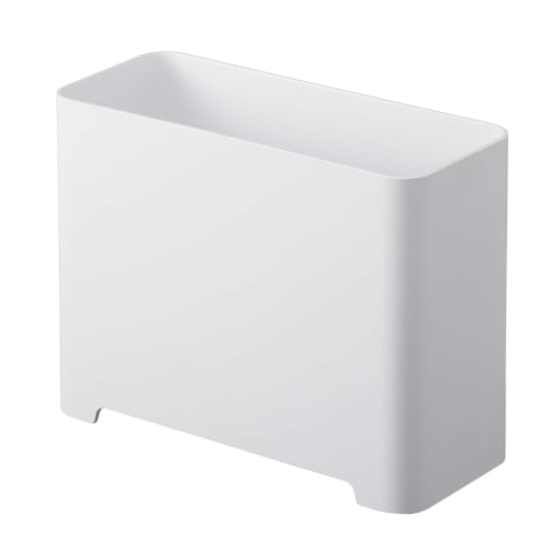 Yamazaki Magnetic Bathroom Trash Can, White, Approx. W20 X D8.7 X H15cm, Tower Design with Magnet and Drainage Hole, Model 5540