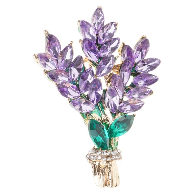 

Delicate Flower Badge Accessory Sophisticated Lavender Badge Decoration Fashion forward Pin Jewelry for Women Girls 1