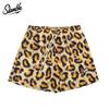 Shorts de Sport pour Homme Slamble Quatre Points Maille Imprimé Léopard Entraînement de Basketball Fitness Respirant Style Américain Lâche Tendance