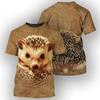 New Summer 3D Animals Foxs Dog Hamster Hedgehog Printing T Shirt For Men Kid Fashion Cool Streetwear Tee Shirts Vintage Clothing