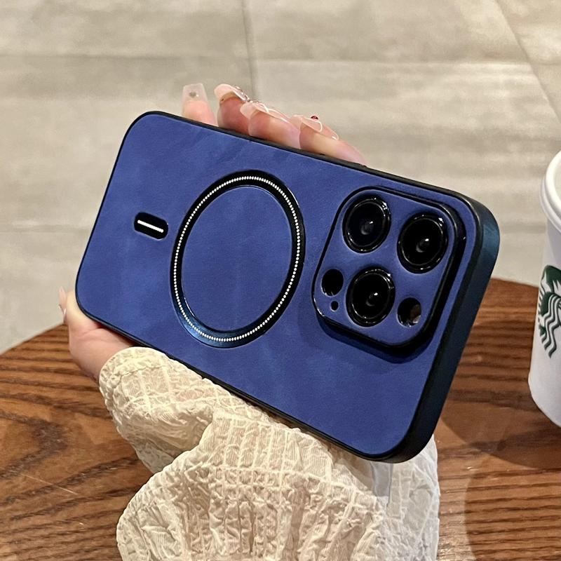 Luxury Wireless Charging Magnetic Cortex Phone Case For iPhone 11 12 13 14 15 Pro Max Plus X Xs XR Magsafe Bumper Cover