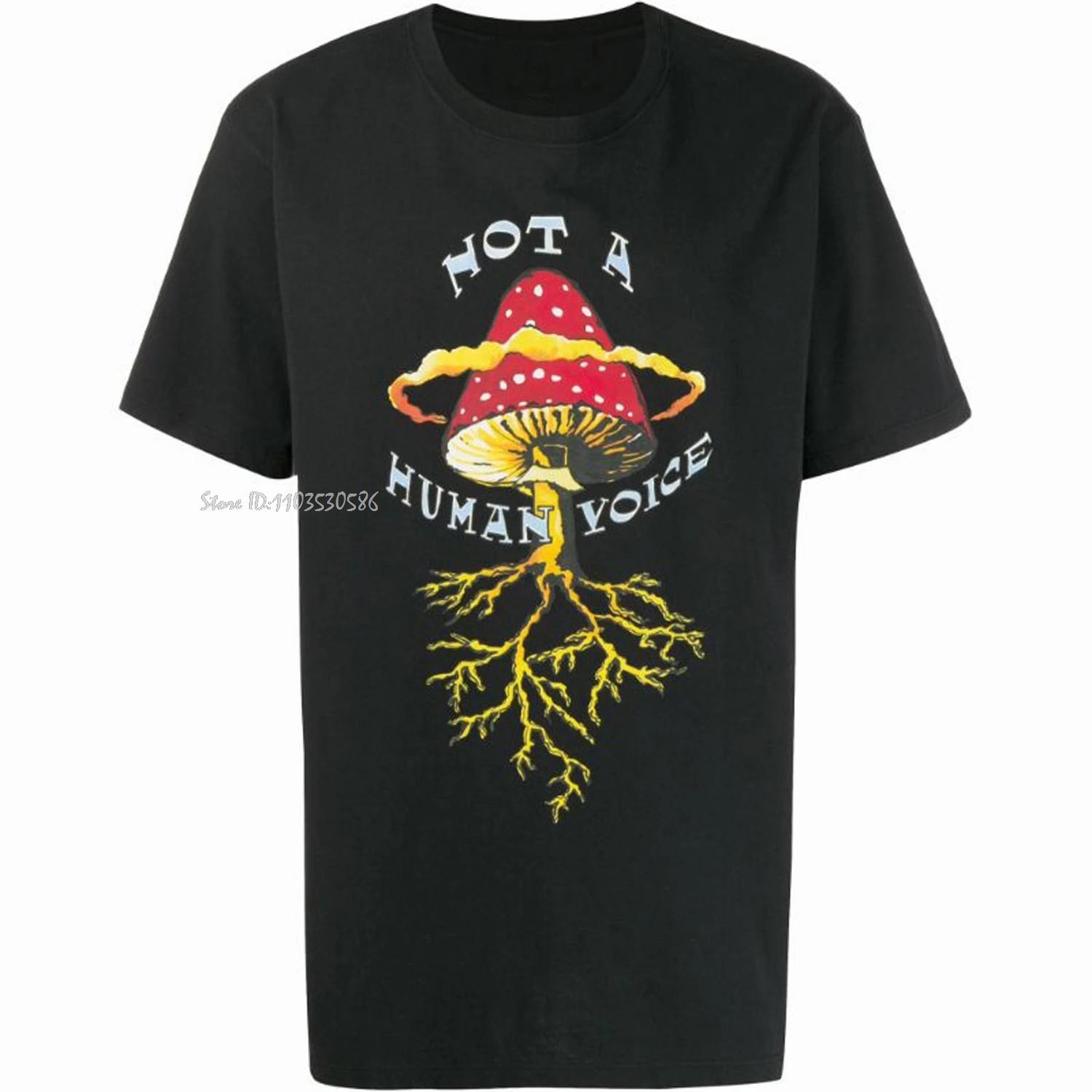 

Not A Human Voice. Creative Design Mushroom Cotton Tshirt Summer Oversized T-shirt O-Neck Unisex Tops Tees Men s Clothing - M... 5XL різнокольоровий