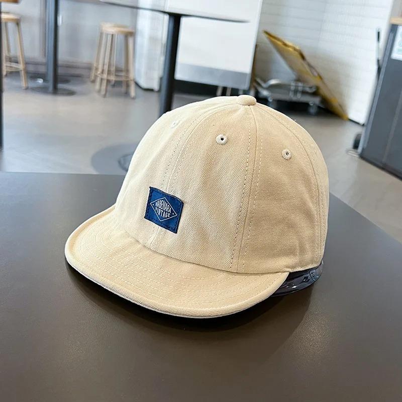 Women's Retro Baseball Hat - Spring & Autumn Soft Top Short Brim, Cloth Label, Niche Street Style Tooling Cap