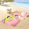SpongeBob&Patrick Star Print Beach Towel, Large Soft Quick Dry Towel for Beach Camping Swimming