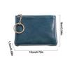 Fashion PU Leather Coin Purse with Keychain Portable Card Holder Zipper Closure Wallet Women