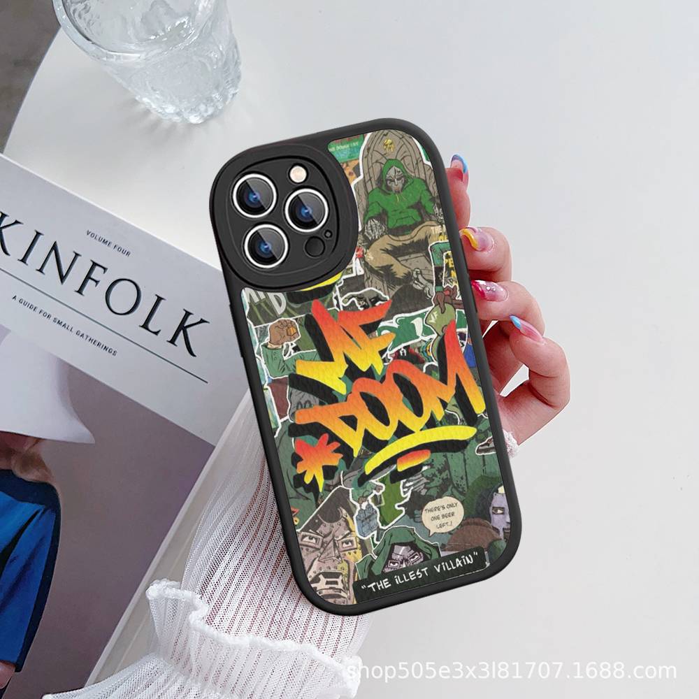MF-DOOM Rapper For IPhone 16 15 14 16E 13 12 11 Pro Max Plus Phone Leather Case