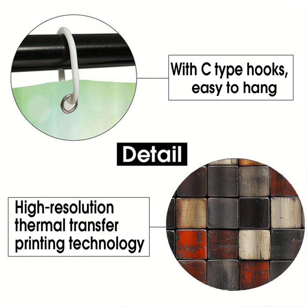 4pcs Bathroom Set Shower Curtain Absorbent Bathroom Floor Carpet U-Shaped Contour Rug Toilet Lid Mat for Bathroom