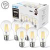LVWIT LED Bulbs, E26 Base, 1055LM, 8W Filament Bulb, A60, 2700K Warm White, Equivalent To 75W, Clear Type, Retro Light Bulb, PSE Certified, Pack of