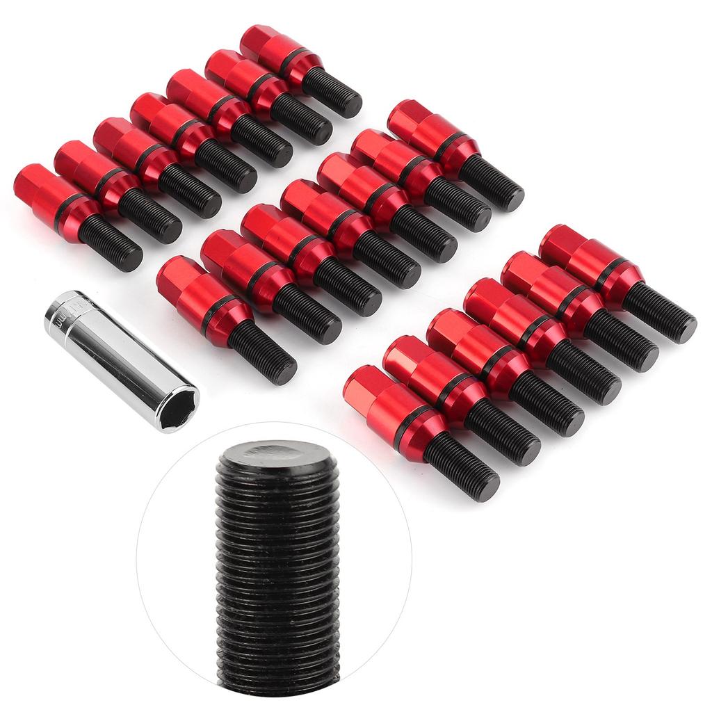 20Pcs Lug Bolts Stud Tuner Style Wheel Screw Nuts M14x1.25 Thread Fit for M3 F80 M2 F22 F23