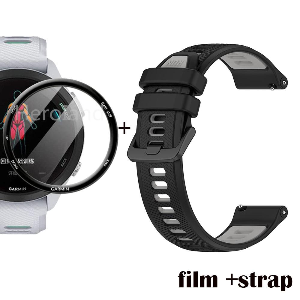Fashion Silicone 22mm Watchband For Garmin Forerunner 265 Strap Smart Wristband For Garmin Forerunner 255 Band Bracelet +Film