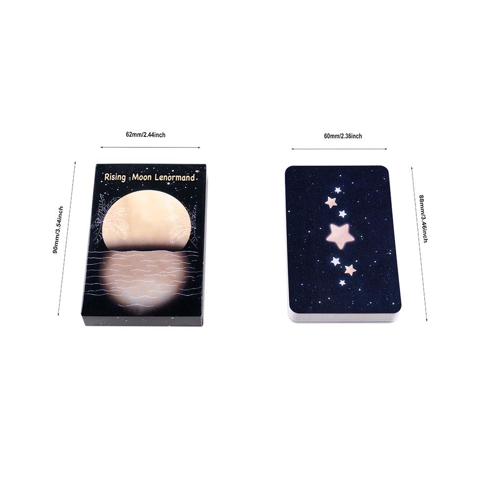 Rising Moon Lenormand Card - Black Background