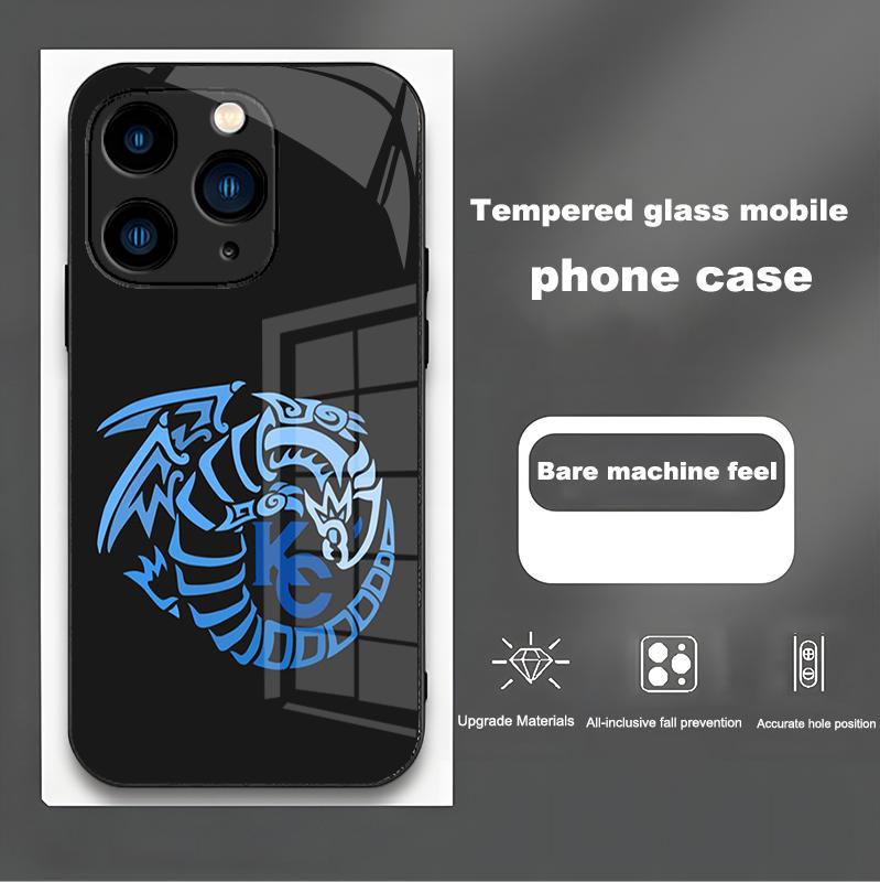 Dark Yu Gi Oh Fall prevention for IPhone 15 Pro Max 14 13 12 11 X XS XR 5 6 7 8 Plus 2020 2022 SE Tempered glass phone case