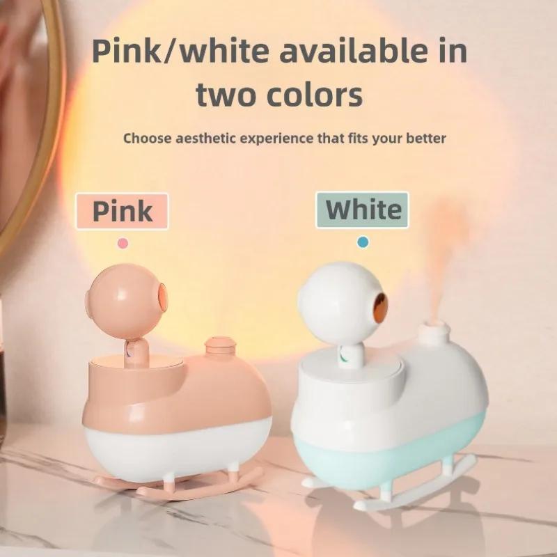 2024 New Sunset Light Humidifier USB Desktop Silent Internet Celebrity Photo Atmosphere Sunset Light Aerospace Humidifier