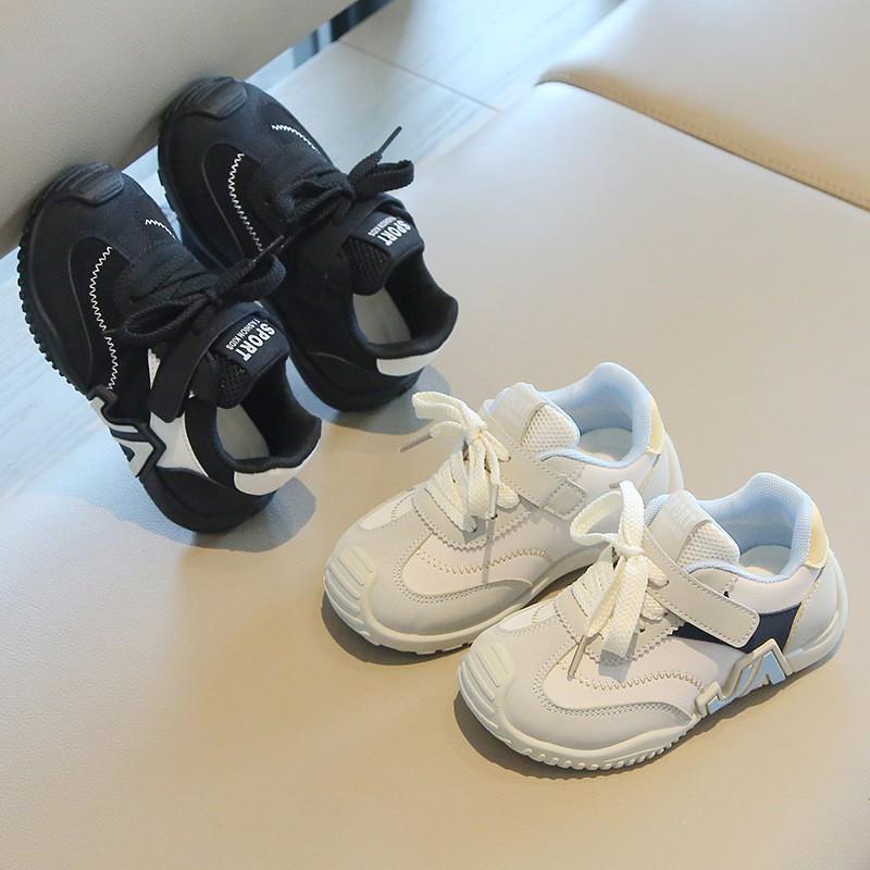 Kids Casual Sneakers Fall 2026 Boys Girls Soft Sole Lightweight Breathable PU Upper PVC Outsole Magic Tape