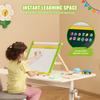 3-in-1 Tabletop Kids Art Easel Double-Sided Magnetic Whiteboard Chalkboard