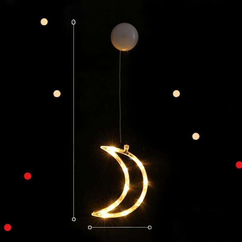 Seasonal Christmas Pvc Sucker Lights Reindeer Moon Snowflake Holiday Decor Party
