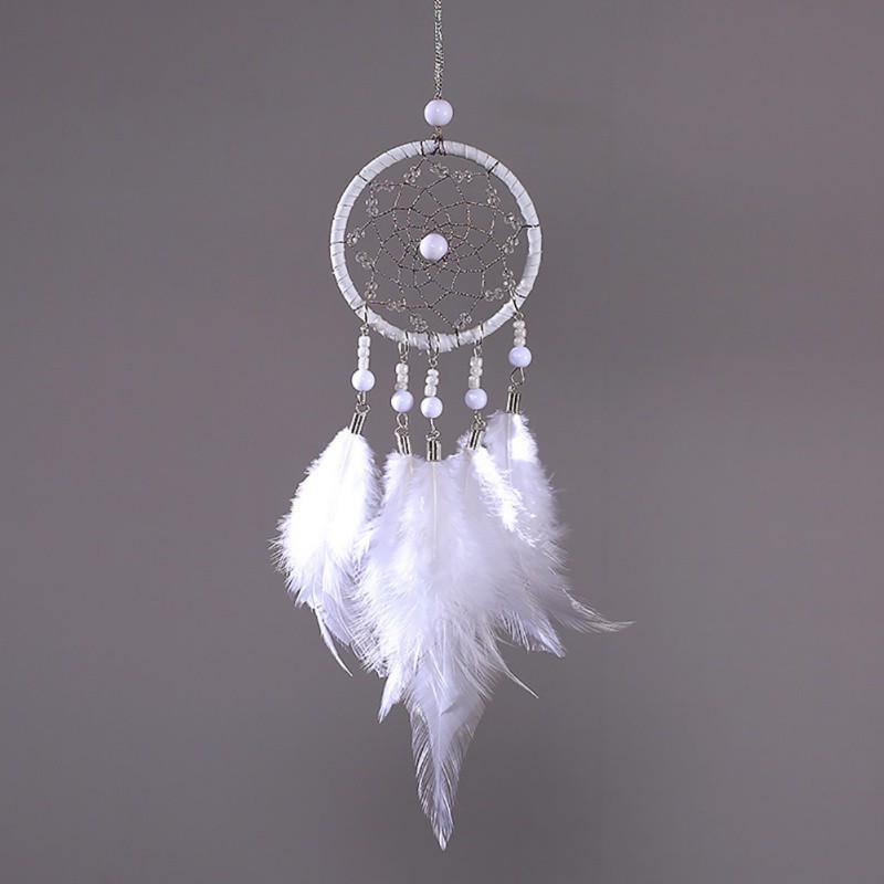 Creative Chicken Feather Dream Catcher for Car, Home, and Bedroom Wall Decoration