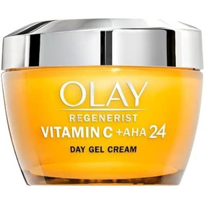 Olay Gel-Creme Anti-Flecken Vitamin C + AHA24, mit Vitamin C, AHA und Niacinamid für einen strahlenden und ebenmäßigen Teint, 50 ml