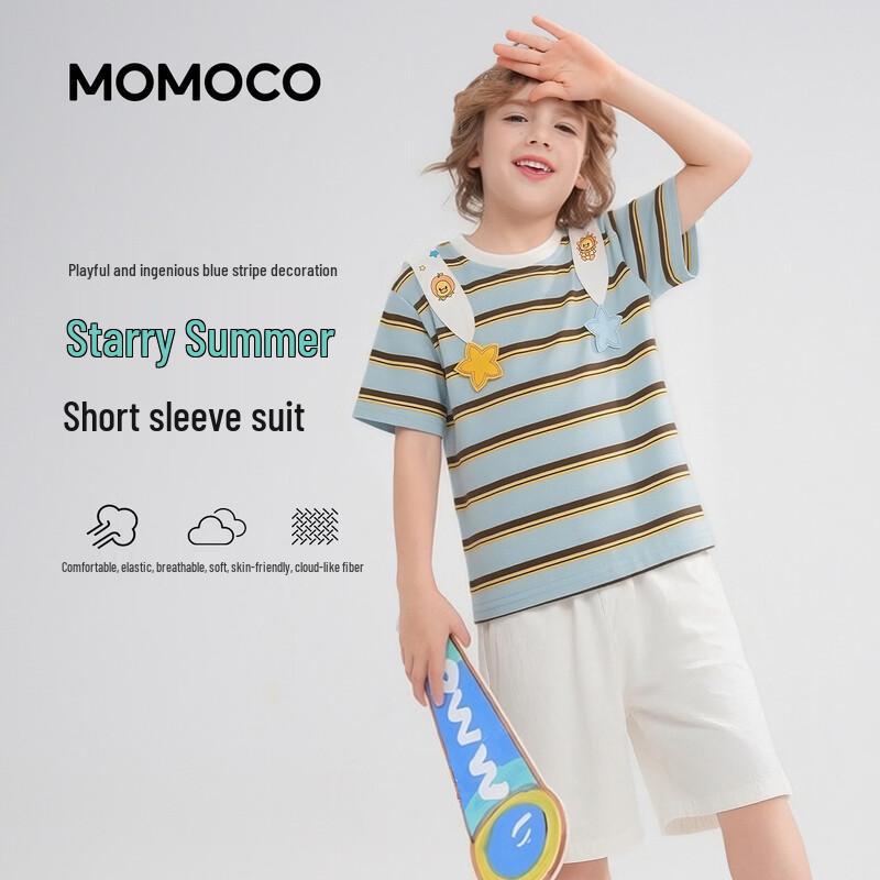 Mami Maka Boys  Blue Cotton Summer Outfit 110