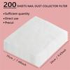 B97A-200 Sheets Nail Dust Collector Filter Paper Disposable For Nail Dust Collector Machine Nail Vacuum