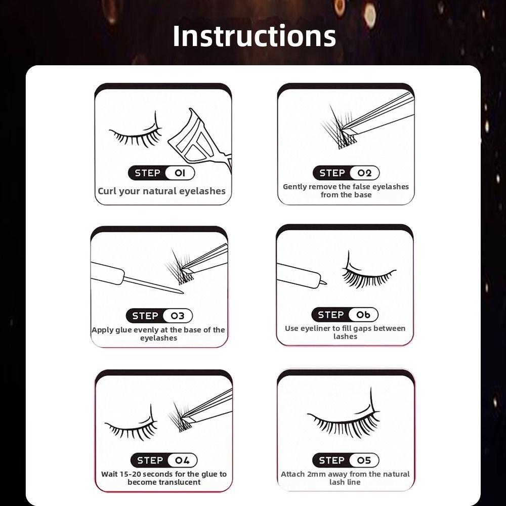 11-13mm Girl Group False Eyelashes 10 Rows Eyelash Extensions  Women's Fashion