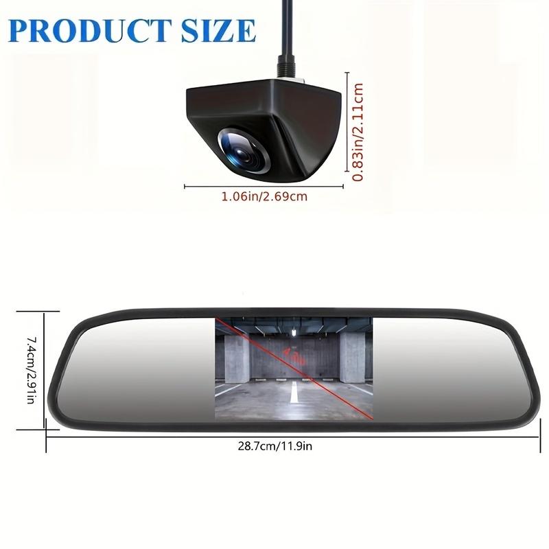 Backup Camera with Monitor Back up Camera System for Car Reverse Camera Rear View with 4.3in Monitor Safe Parking