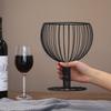 Fruit Basket Vegetable Bowl like Wine Cup Geometric Hollow Iron Crafts Home Livi X3UC
