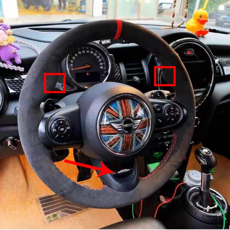 Hand-stitched Suede&leather Full Coverage Car Steering Wheel Cover for Mini Cooper S JCW F54 F55 F56 F57 F60 Countryman