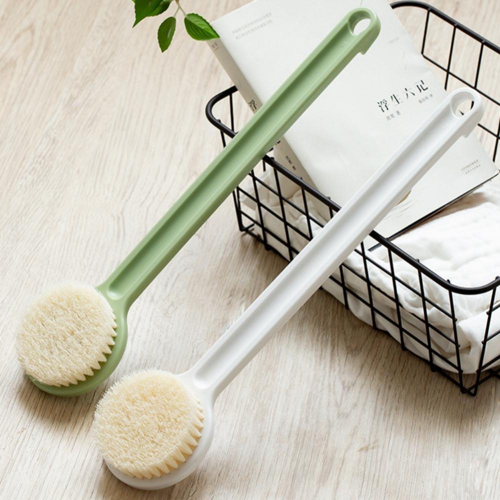 Soft Haired Long Handled Shower Brush Adult Body Rubbing Rich Foam Bath Ball Prsonal Care Cleaning Brush Bathroom Accessories