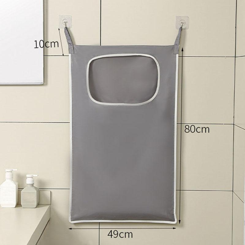 Over-the-Door Hanging Laundry Basket Wall-mounted Dirty Clothes Storage Organizer for Bathroom Toy Storage