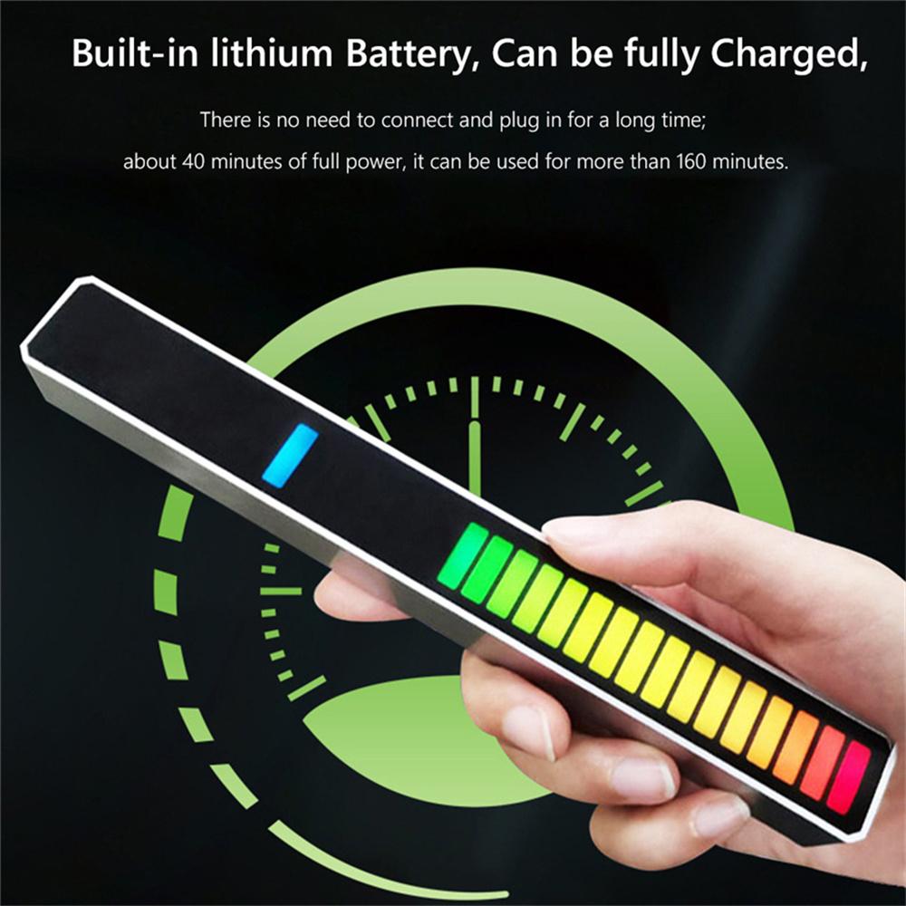 RGB 32LED Light Bar Type-C Rechargeable APP Control Car Home Ambient Lamp Black