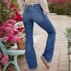 Women Baggy Mid Waist Jeans Wide Leg Loose Denim Pants Straight Leg Cropped Barrel Jeans