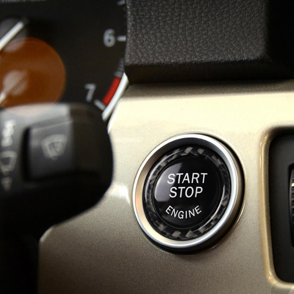 Carbon Fiber Auto Car Engine Start Stop Button Ring Trim For BMW E90 E92 E93 Carbon Fiber Auto Car Engine Start Stop Button Ring Trim For BMW E90 E92 E93