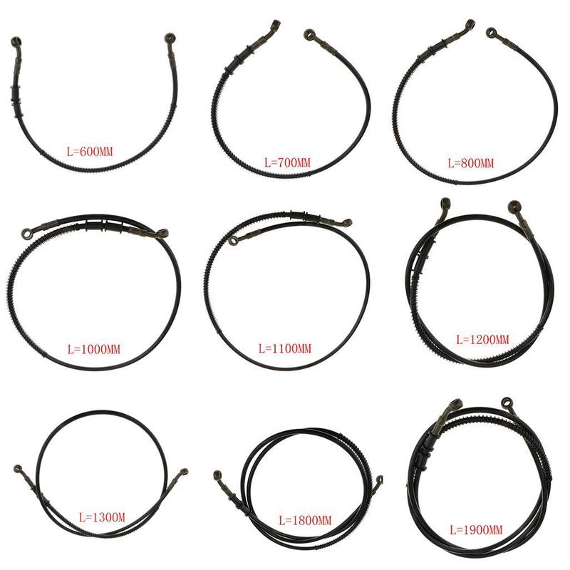 Motorcycle Brake Hose Flexible Oil Line Tube Universal Clutch Pipe Metal Rubber for Motorbike ATV Modification