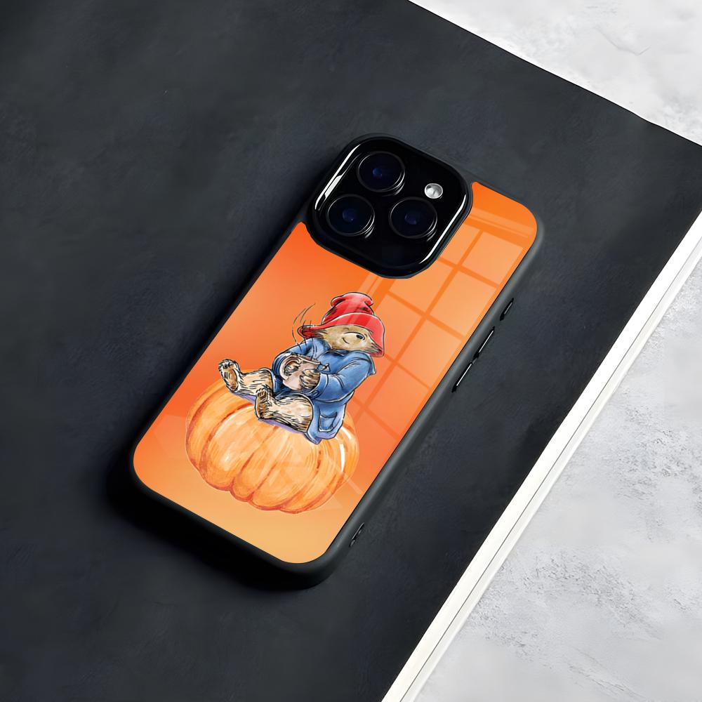 Cute P-Paddingtons Bear Phone Case For IPhone 17 Pro Max 16 15 14 13 11 Pro Max Plus Glass Phone Case