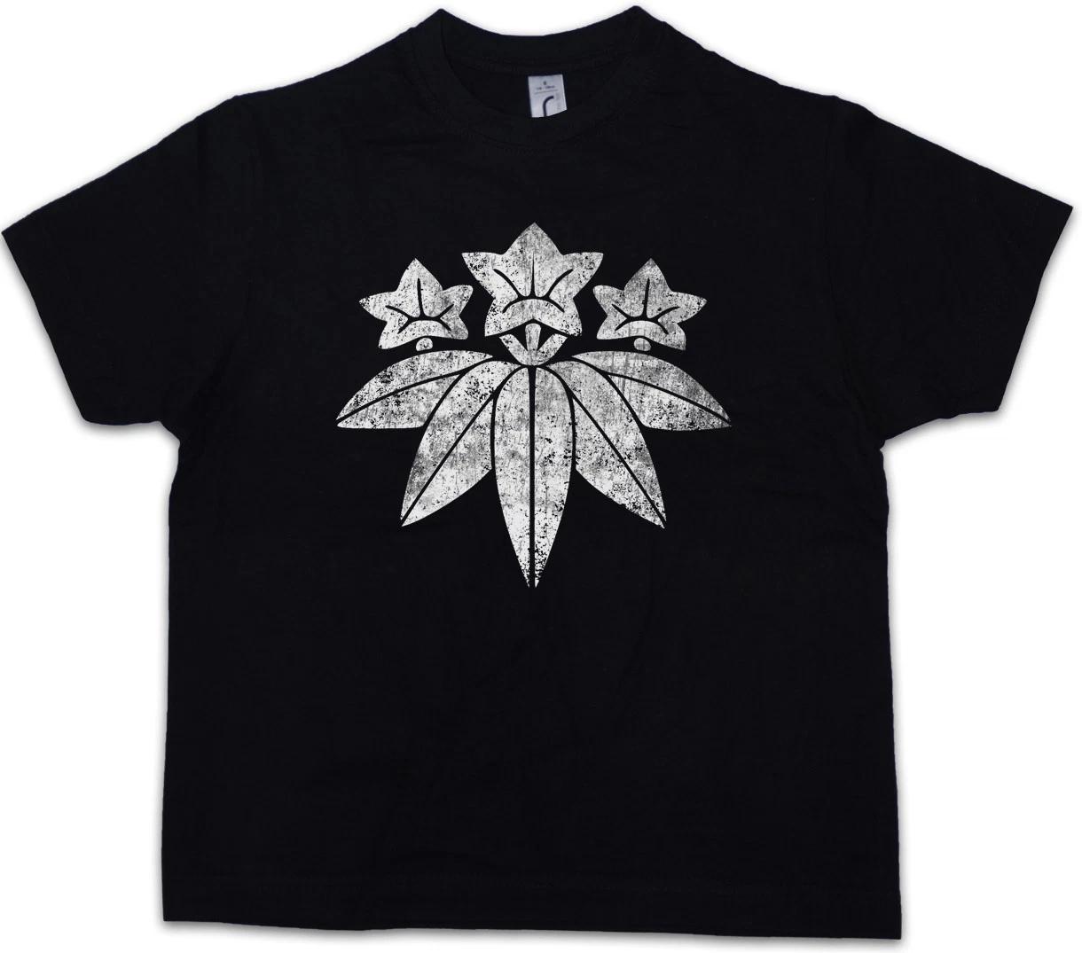 MINAMOTO CLAN MON Kids Boys T-Shirt Japan Shogun Samurai Ninja Flag 160