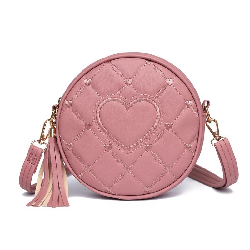 

Small round bag new mini women s bag fashion messenger bag love embroidery shoulder women s bag