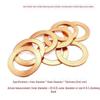 Copper Sealing Gasket, 21-100mm ID, High-Temp Resistant Flat Washer for Marine Instruments, DIN7603