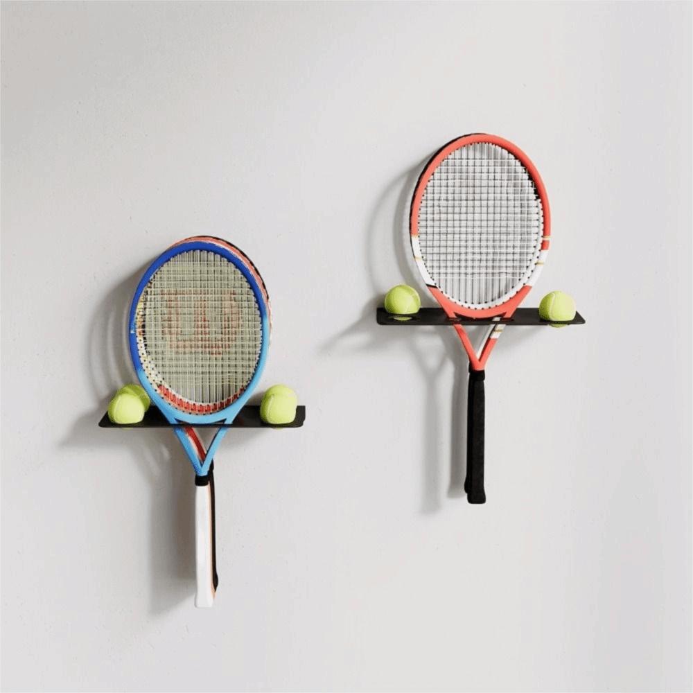 Space Saving Sports Ball Storage Rack Wall-mounted Badminton Racket Storage Rack Badminton Hall