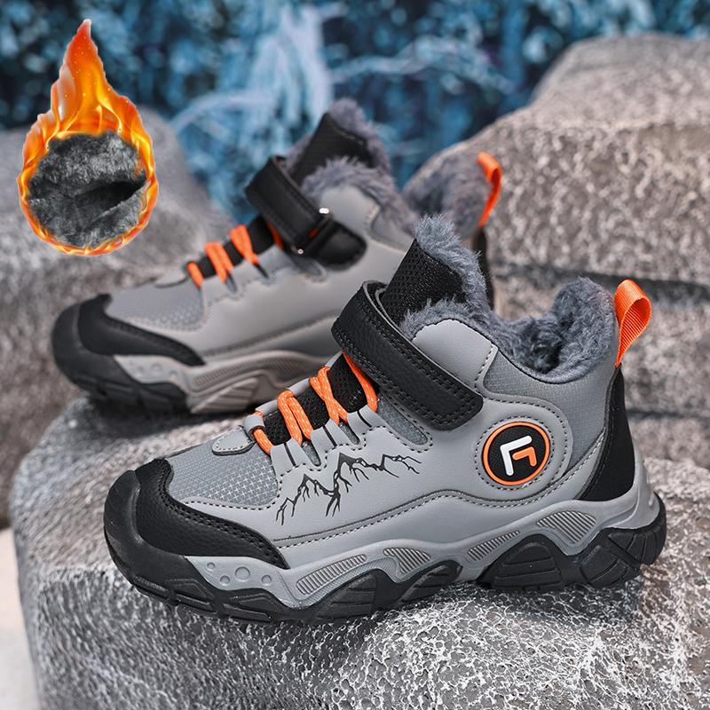 Dziecięce Plus Velvet Warm Outdoor Wysokie Buty Bawełniane Buty Śniegowce Buty Turystyczne Modne Sportowe Buty Bawełniane 30-40