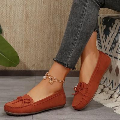 Fashion Women's Flat Shoes 2025 Brand Slip On Shallow Fashion Butterfly-knot Casual Flats Hot Sale Plus Size Women Solid Flat Low Heels