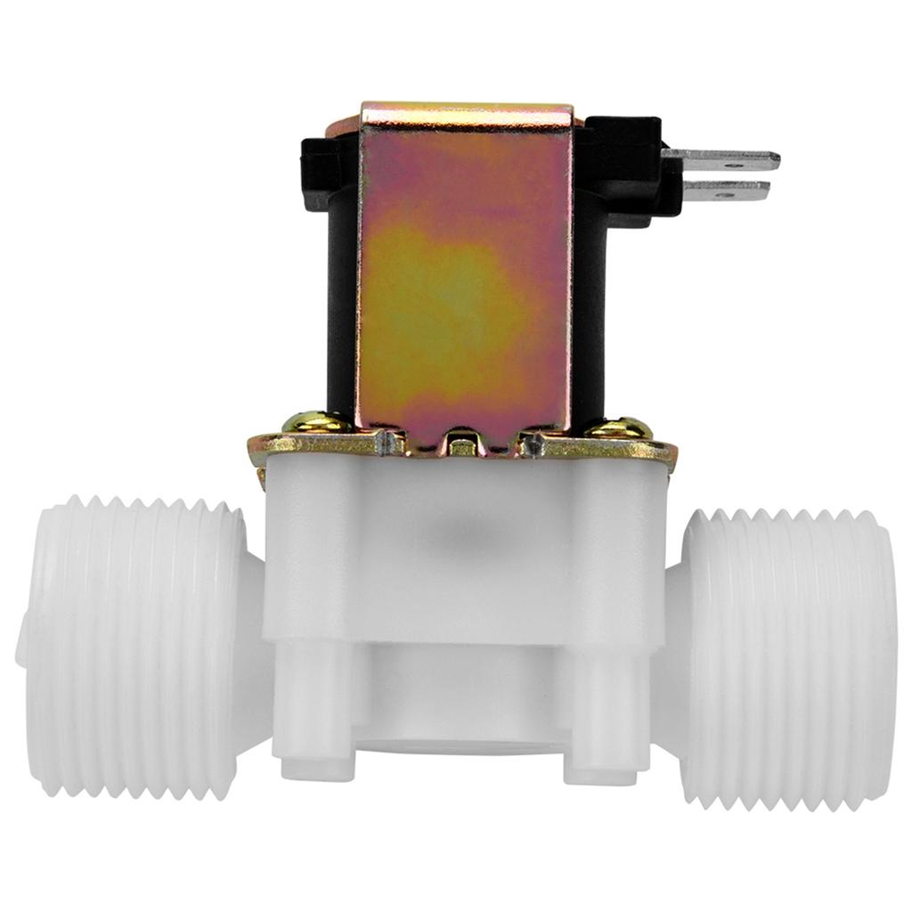12V DN20 G3Celsius4 Electric Plastic Solenoid Valve Normally Closed Water Inlet for Automatic Cleaning Equipment Solar Water Heater Garden