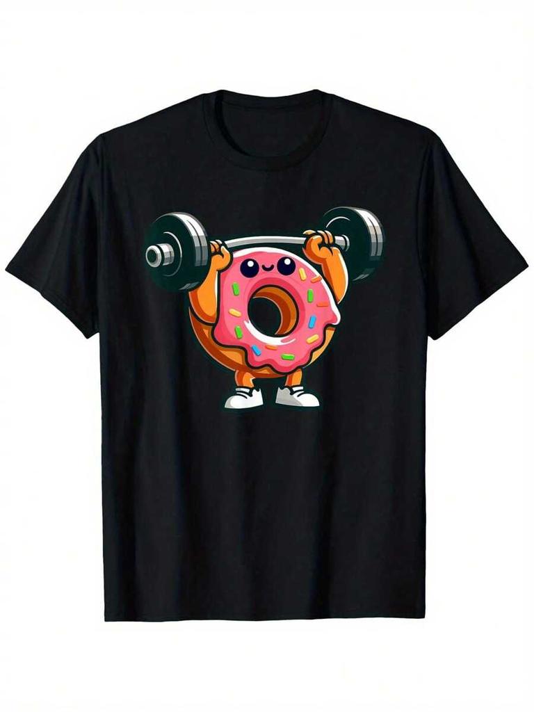 Funny Donut Weightlifting Gym Unisex T-Shirt