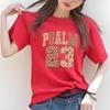 Fashionable Retro PSALM Printed Pattern Tshirt Short Sleeved Round Neck Casual Versatile Womens Tshirt