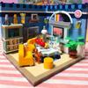 LOZ 1901 City Architecture House Corner Living Room Cat Television Fruit DIY Mini Blocks Bricks Building Toy No Box
